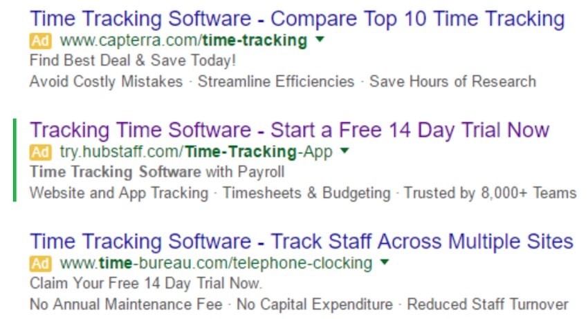 Hubstaff Google Ad