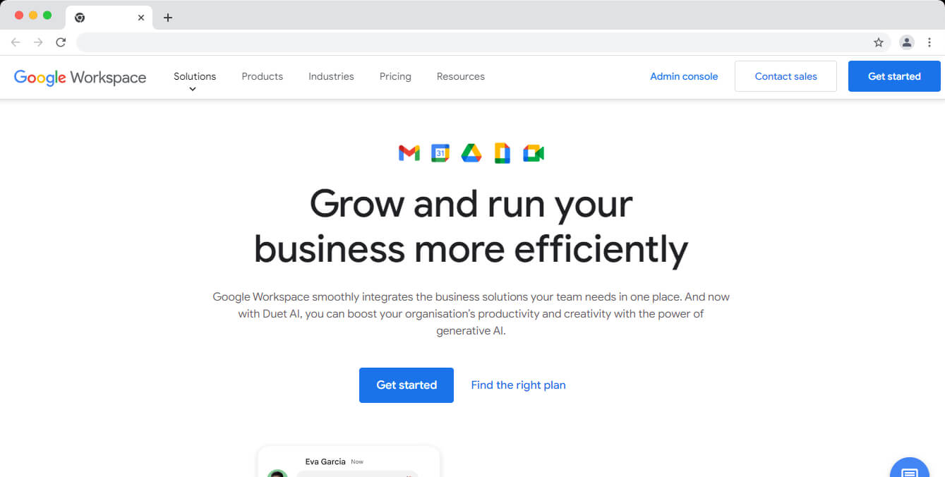 Google Workspace screenshot