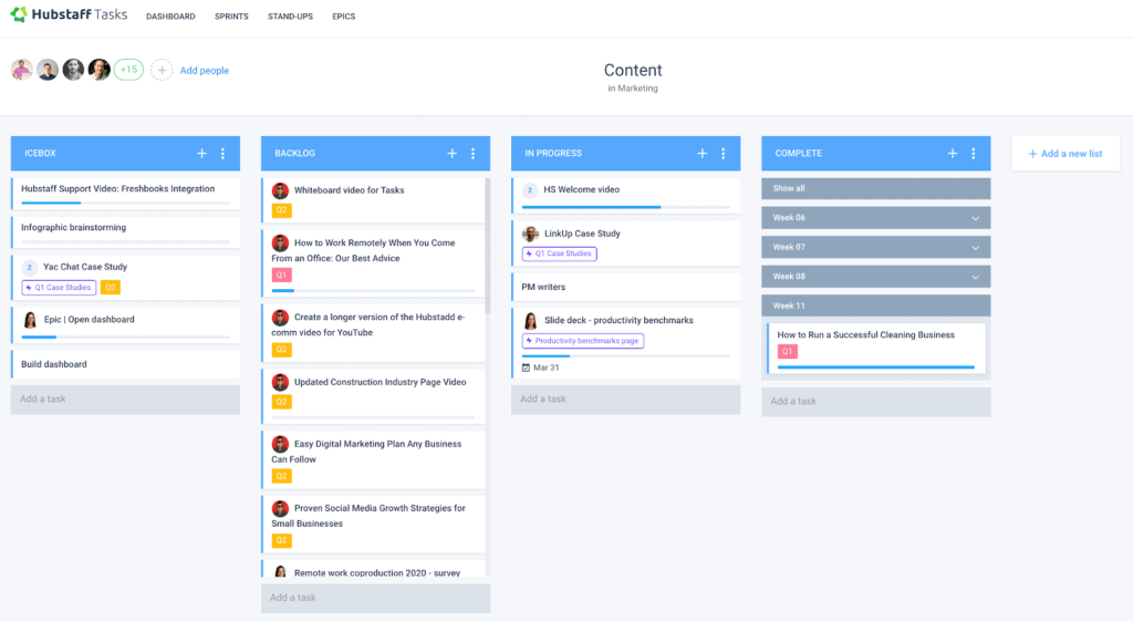 Tasks workflow