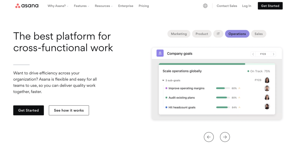 Asana remote team collaboration tool