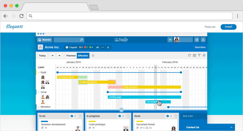 Elegantt Trello Gantt Chart Tool