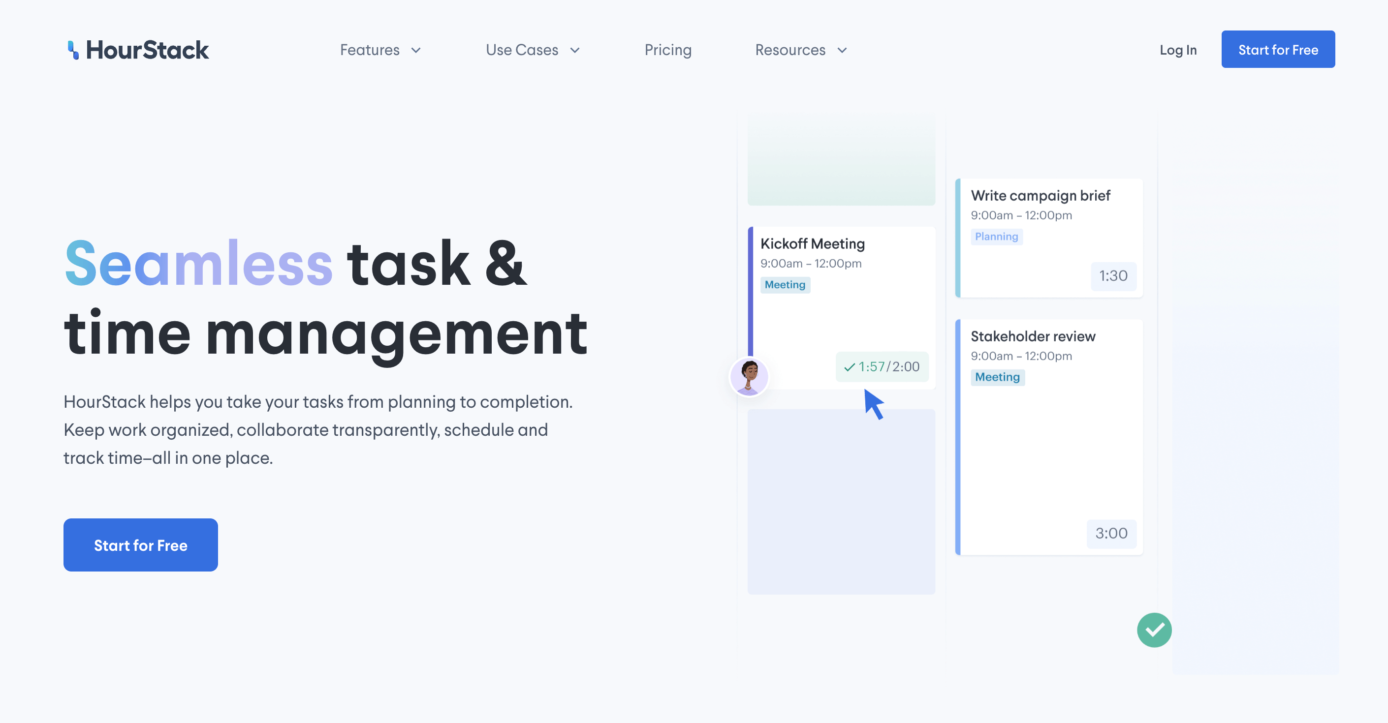 HourStack homepage