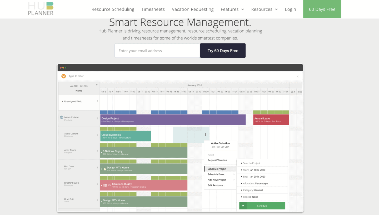 Hub Planner