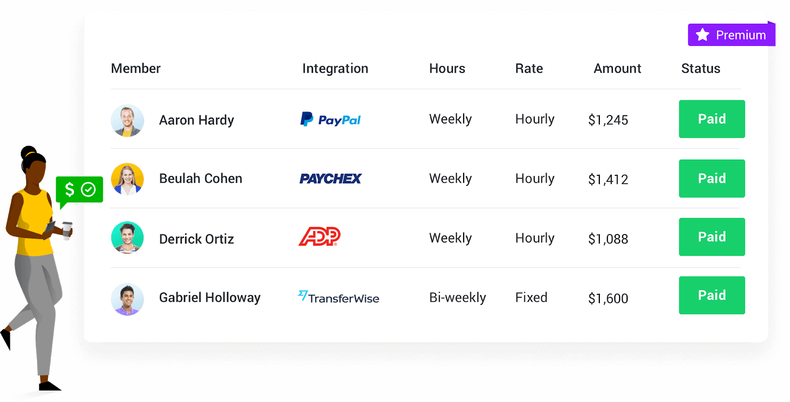 Hubstaff payment integrations