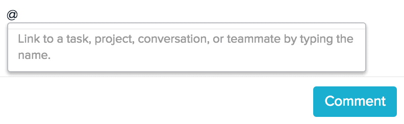 Mention people or tasks