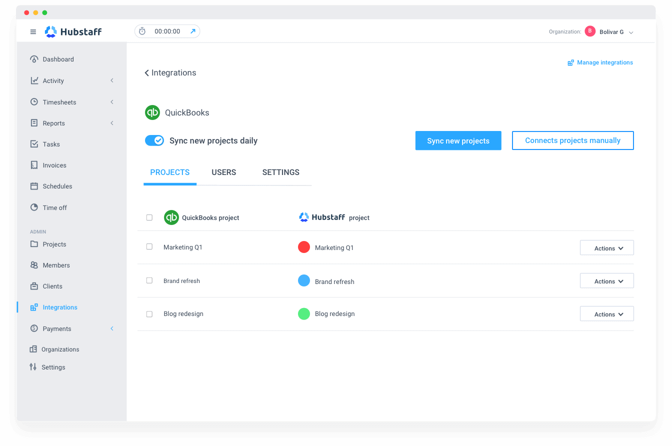 QuickBooks integration update