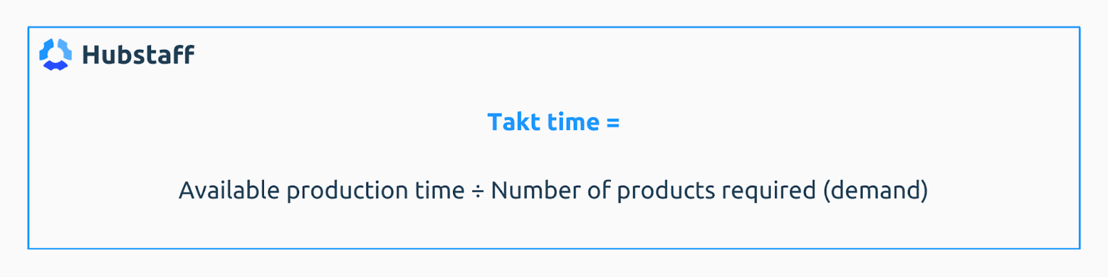 Takt time formula