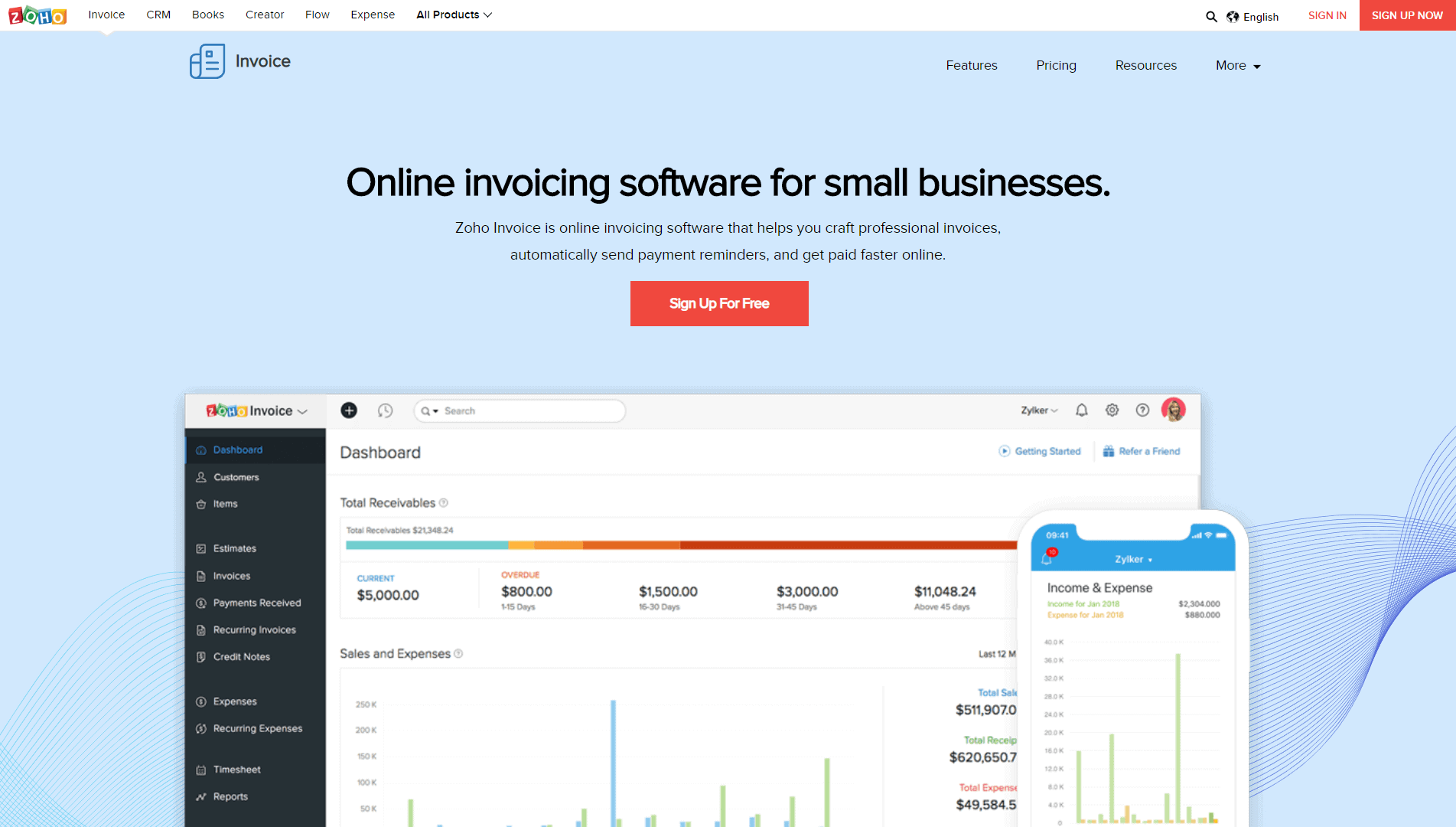 Zoho Invoice